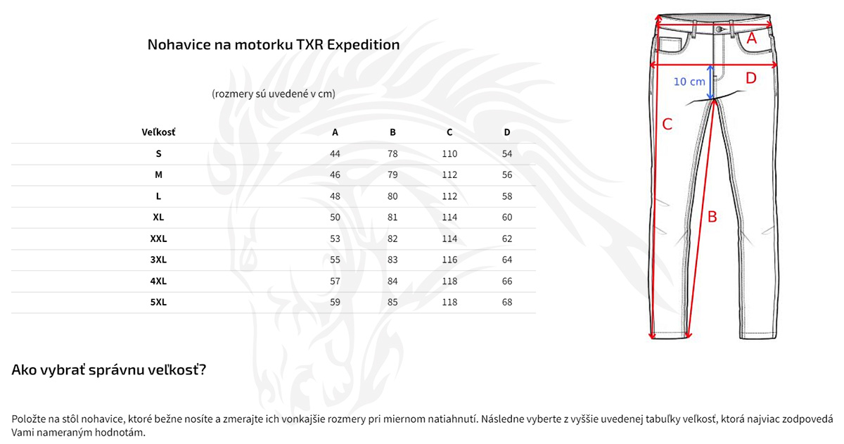 TXR Nohavice na motorku Expedition čierne XL